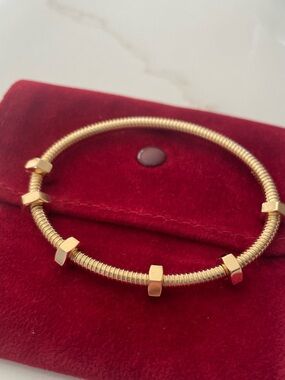 Cartier Yellow Gold Ecrou de Cartier Bracelet - size 16